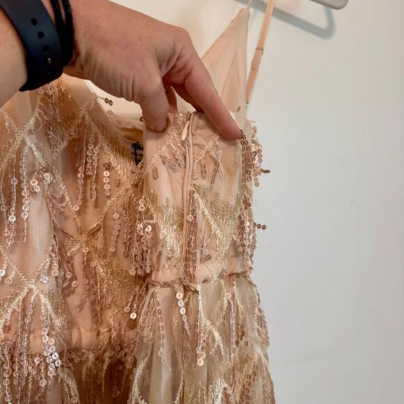 NWT! Showpo. Khrizza Mini Sequin Dress - Gold | Size 12 - Picture 8 of 10